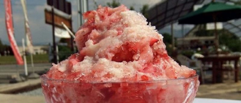NAOTO　モニタリングで紹介された山梨県甲府市にあるかき氷店　土方洋蘭いちごカフェ