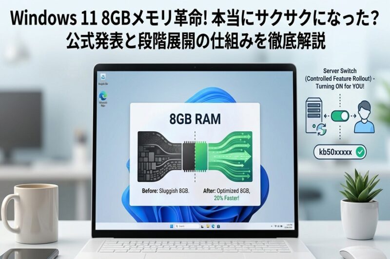 【Windows11】「8GBメモリでもサクサク動く」ニュースの真相！すでに快適になったPCと“まだ変わらない”PCがある理由とは？